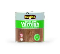 RUSTINS Quick Dry Varnish, Clear Matt, 2.5 Litre -Fast-Drying Water-Based Wood Varnish; Durable Non-Yellowing Finish in Gloss, Satin or Matt for Indoor Use