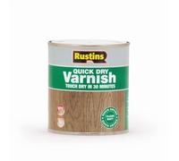 RUSTINS Quick Dry Varnish, Clear Matt, 500 ml -Fast-Drying Water-Based Wood Varnish; Durable Non-Yellowing Finish in Gloss, Satin or Matt for Indoor Use