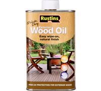 Rustins Quick Drying Easy Wipe-on Natural Finish Exterior Wood Oil 250,500ml &1l