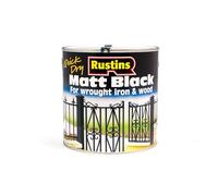 Rustins BLAM500 Matt Black Paint Quick Drying 500Ml