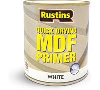 RUSTINS Quick Drying MDF White Primer 500ml-Quick-Drying, Smooth Finish Primer for Bare MDF Wood and Interior Surfaces; Excellent Adhesion; Seals and