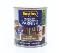 Rustins Quick Drying Polyurethane Varnish Satin Antique Pine 1L