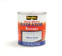Rustins Quick Drying Radiator Enamel Gloss - White 1Ltr