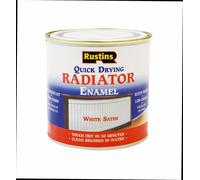 RUSTINS Quick Drying Radiator Enamel Satin 250ml- Durable, Long-Lasting Finis