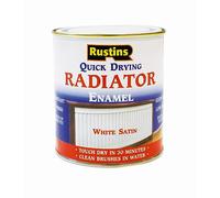 RUSTINS Quick Drying Radiator Enamel Satin 500ml - Durable, Long-Lasting Finish for Radiators That Stands the Test of Time
