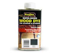 Rustins Quick Drying Wood Dye - Grey, 250Ml - Water-Based Penetrating Wood Stain - Low Odour Wood Stain Dye Fade-Resistant Finish