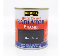 Rustins Quick Drying Radiator Enamel Gloss - Grey 500ml