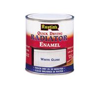 Rustins RADS500 Quick Dry Radiator Enamel Paint Satin White 500Ml