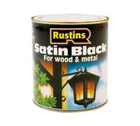 Rustins SATB2500 Quick Drying Satin Black Paint 2.5 Litre