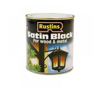 RUSTINS Satin Black Paint 2.5L- Effortless Application for a Smooth, Professional Finish - Perfect for DIYers Seeking Fast Results, Elegance, and Durability on Interior & Exterior Surfaces