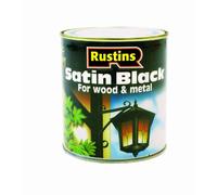 RUSTINS Satin Black Paint 2.5L- Effortless Application for a Smooth, Professional Finish - Perfect for DIYers Seeking Fast Results, Elegance, and Durability on Interior & Exterior Surfaces