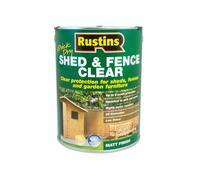 Rustins Shed & Fence Clear 5L - Advanced Wood Protector for Outdoor Structures