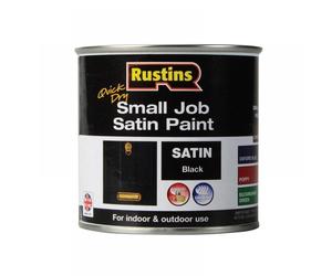 Rustins SPBLW250 Quick Dry Small Job Satin Paint Black 250Ml