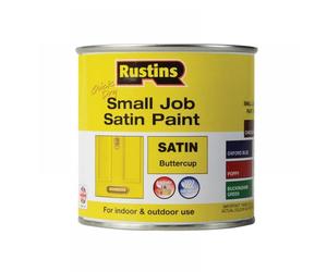 Rustins SPBUW250 Quick Dry Small Job Satin Paint Buttercup 250Ml
