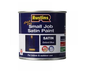 Rustins SPOBW250 Quick Dry Small Job Satin Paint Oxford Blue 250Ml