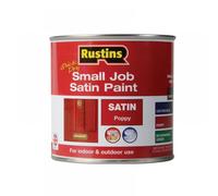 Rustins SPPOW250 Quick Dry Small Job Satin Paint Poppy 250Ml