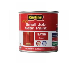 Rustins SPPOW250 Quick Dry Small Job Satin Paint Poppy 250Ml