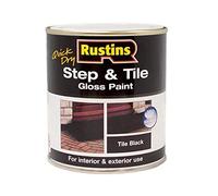 Rustins STBLW1000 Quick Dry Step & Tile Paint Gloss Black 1 Litre