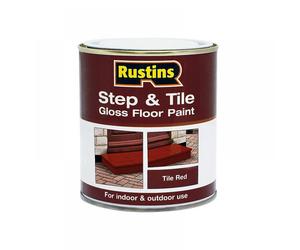 Rustins STRDW2500 Quick Dry Step & Tile Paint Gloss Red 2.5 Litre