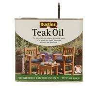 Rustins Teak Oil 2.5 Litre Interior & Exterior Use Attractive Low Gloss Finish