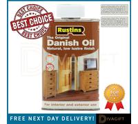 RUSTINS THE ORIGINAL DANISH OIL FOR ALL TYPES OF WOOD NATURAL FINISH ALL SIZES