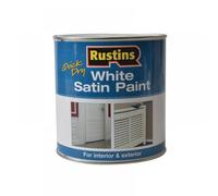 Rustins WHISW1000 Quick Dry White Satin Paint 1 Litre