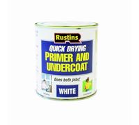 RUSTINS White Primer/Undercoat 1ltr - - Smooth Finish Prep Coat with Quick Drying Formula; Excellent Coverage for Walls, Trim & Wood; Trusted Choice for Home Decorating Projects