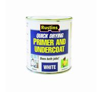 RUSTINS White Primer/Undercoat 1ltr - ? Smooth Finish Prep Coat with Quick Drying Formula; Excellent Coverage for Walls, Trim & Wood; Trusted Choice