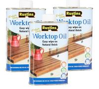 Rustins Worktop Oil | Premium Wood Treatment for Enhanced Durability | 3 x 500ml