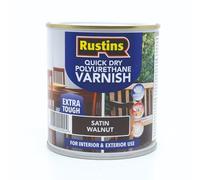 Rustins Quick Dry Polyurethane Varnish Satin Walnut 250ml