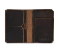 Rustique Leather Passport Holder Collection - Handmade Travel Wallet & Organizer - Full Grain Crazy Horse Leather Covers for Men & Women (Multiple Styles), Tobacco & Honey, Vintage