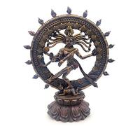 Rustix Shiva Nataraja Dancing Statue - Exquisite Hindu God Shiva Statue Home Decor with Bronze Finish - Intricate Detailing, for Devotees & Collectors