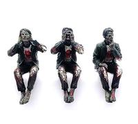 RUSTIX Walking Dead Zombie Figurines - See Hear Speak No Evil Undead Shelf Sitters, Zombie Collectibles & Décor, Perfect Walking Dead Gifts for Fans, Horror Merchandise, Day of The Dead Decorations