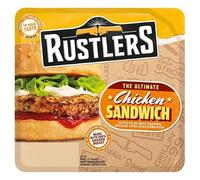 Rustlers The Ultimate Chicken Sandwich with Red Pepper Sauce and Mayonnaise, Pack of 4 x 150 g