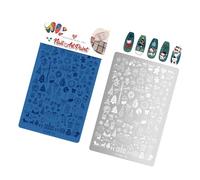 Rustless Unguis Art Plate Winter Holiday Theme Highlighting Deer Ice for Professional Manicuring Application Christmas Unguis Art Templates Rustless