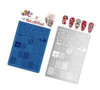 Rustless Unguis Art Plate Winter Holiday Theme Highlighting Deer Ice for Professional Manicuring Application Christmas Unguis Art Templates Rustless