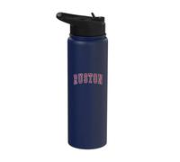 Ruston Louisiana Souvenir College Style Red Text Stainless Steel Insulated Water Bottle