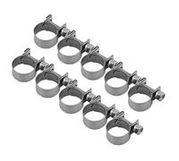 Rustproof 304 Stainless Steel Hose Clamps 10pcs, Convenient Installation, for Air Water Fuel Silicone Hose, Screwdriver or Hex Wrench Pack (14-16Mm)