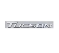 Rustproof 3D ABS Material Tucson Letters Emblem Badge Decal, Tucson Logo 3M Adhesive Car Rear Trunk Sticker for Hyundai Tucson 2016-2023,Silver