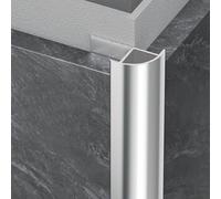 Rustproof Aluminium Round Corner Trim - 3pcs 100cm Ed Beading for 10/12mm Tiles, Silver h, Ideal for Bathroom & Kitchen Wall Paneling, & Slish Décor.