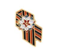 Rustproof Commemorative Brooch Patriotic Symbolic Ribbon Alloy Design Secure Fastening for History Buffs Ceremonial Ribbon Alloy Pin