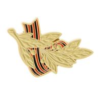 Rustproof Commemorative Brooch Patriotic Symbolic Ribbon Alloy Design Secure Fastening for History Buffs Ceremonial Ribbon Alloy Pin