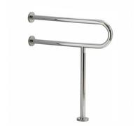 Rustproof Floor-Standing Grab Bar, Polished Finish, Size to 1