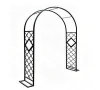 Rustproof Garden Arch 412 ft Thickened Metal Arbor for Climbing Plants Patio & Pera Wedding Arch Black (W7.9 x H7.5 ft)
