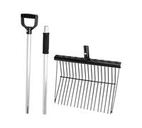 Rustproof Heavy Duty Hay Pitches Fork, Shavings Fork for Horses, Strong Construction Metal, Horse Stall Forks Horses Manures Rakes for Farm Cleaning Rustproof Heavy Duty Hay Pitches Forks