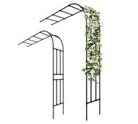 Rustproof Metal Garden Arch for Climbing Plants, Sturdy Half-Arch Design for Vines & Roses, Durable Outdoor Garden Decor, Elegant Trellis Support