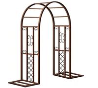 Rustproof Metal Garden Arch Trellis for Climbing Plants 180cm Wide Outdoor Arbor StandSupport for Backyard Available in Black Green Brown White