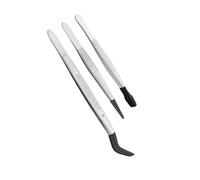 Rustproof Multipurpose Tweezers with Rubberized Tips & Ergo Handle for Beauty, Collecting Silicone Coated Stainless Steel Precisions Tweezers Ergonomic Grip