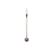 Rustproof Nonrust Steel Kitchen Utensils Fruit Dessert Fork with Handcrafted Natural Stone Handle and Artistic Tableware Unique Stone Handle Kitchen Tool