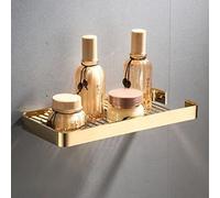 Rustproof Solid Brass Corner Shower Caddy with Hook & Soap Dish - Wall-Mounted Bathroom Organizer for Shampoo, Toiletries & Drain Basket - Maximize Space & Keep Your Shower Tidy